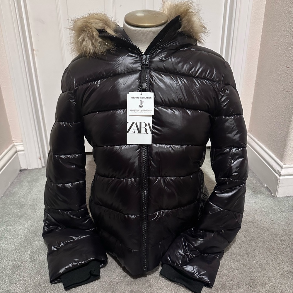 Zara Women’s Shiny Puffer Jacket - NWTS!